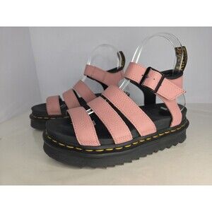 Dr. Martens Blaire Flatform Pink Leather Sandals Sz US 5 /EU36/UK3 NWOB Docs Y2K
